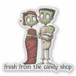 Sticker Famille de mignons monstres