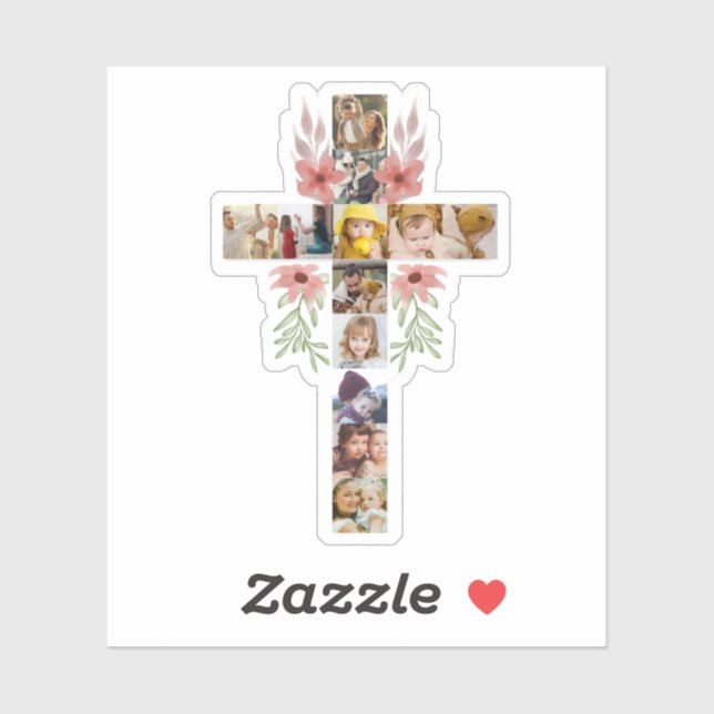 Sticker Famille Jésus Croix Église chrétienne Lover (Feuille)