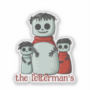 Sticker Famille Zombie