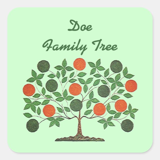 Sticker Family Tree Généalogie Scrapbooking Craft (Devant)