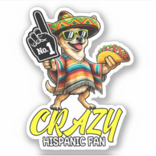 Sticker Fan hispanique fou - Chihuahua drôle fier Mexicain