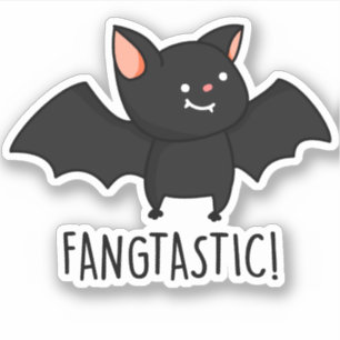 Sticker Fangtastic Funny Halloween Pun