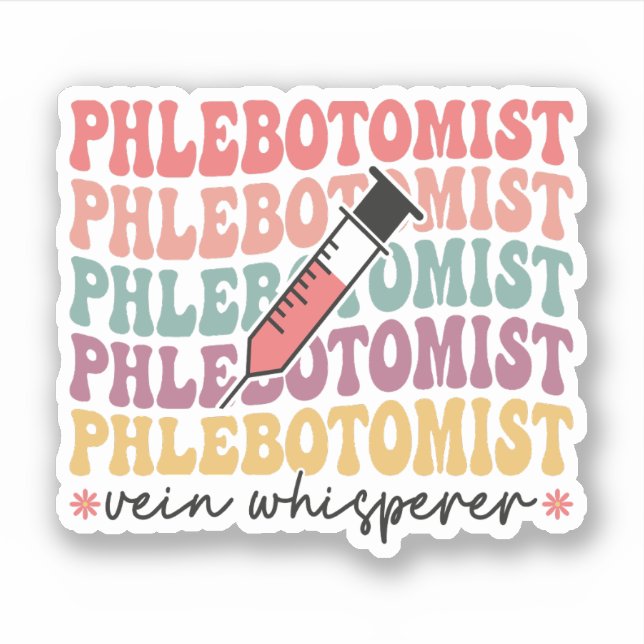 Sticker Fantaisiste drôle de veine Whisperer Phlebotomie (Devant)