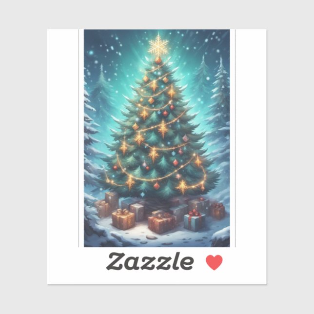 Sticker Fantasy Xmas Tree (Feuille)