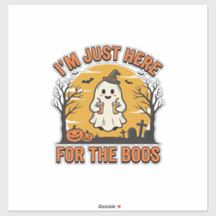 Sticker Fantôme drôle d'Halloween ici pour les huées Vinta