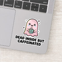 Fantôme Kawaii Drôle Mort à l'Intérieur Mais Caféi