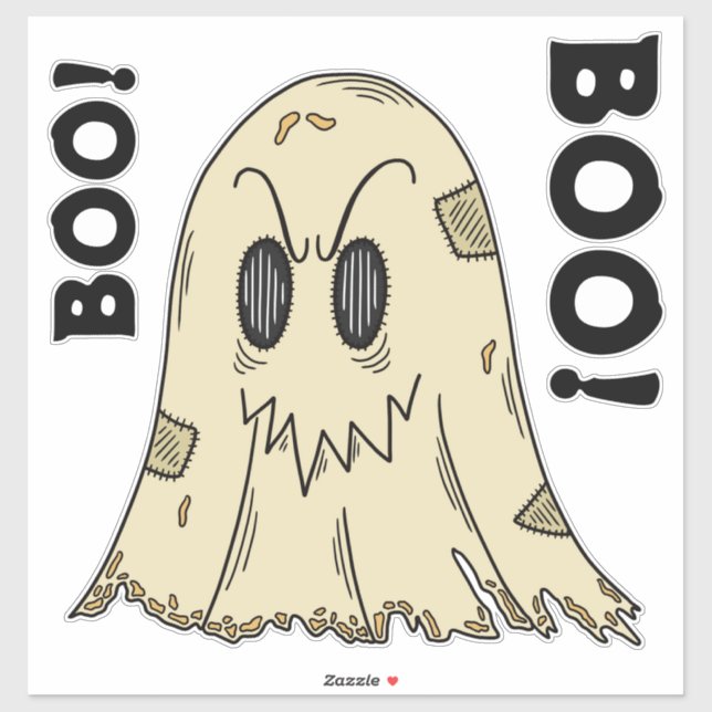 Sticker Fantôme mignon (Feuille)