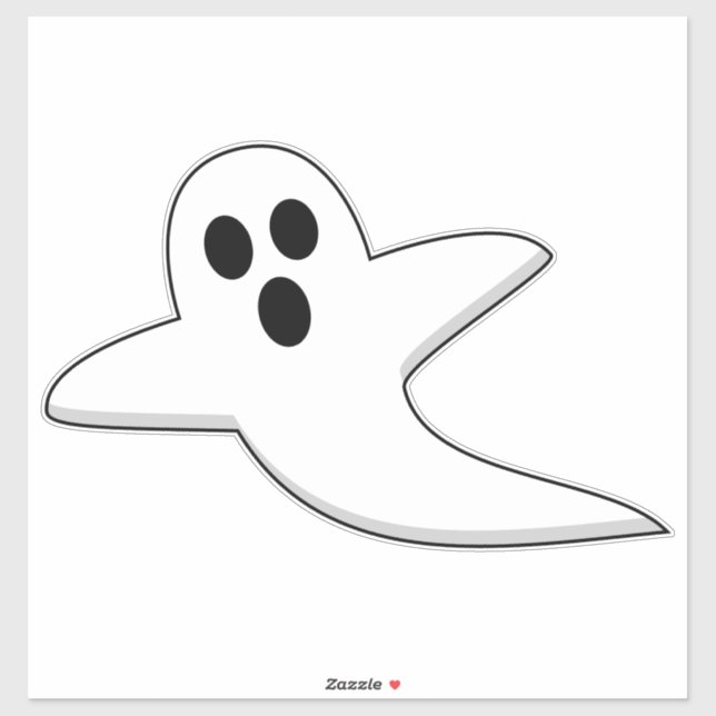 Sticker Fantôme mignon (Feuille)