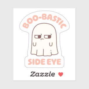 Sticker Fantôme mignon BooBastic coup d'oeil drôle