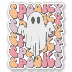 Sticker Fantôme rétro éffrayant