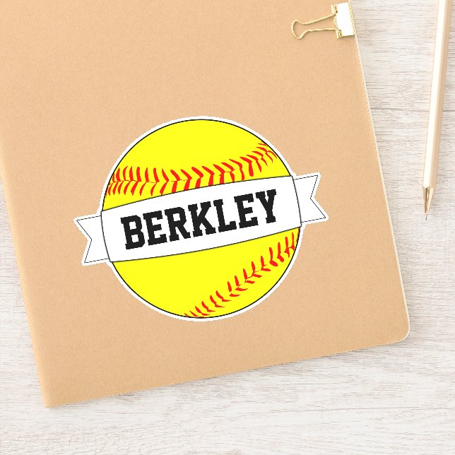 Sticker Fastpitball Softball Personnalisé Joueur/Nom d'équ (Carnet)