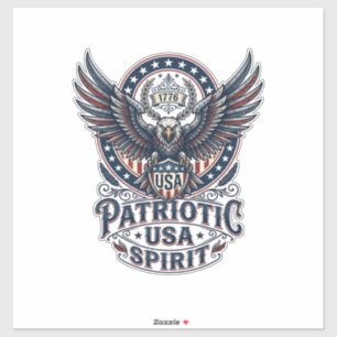 Sticker Faucon de bataille patriotique Aigle patriotique &