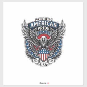 Sticker Faucon de bataille patriotique Aigle patriotique &
