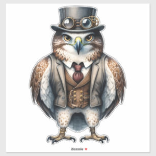 Sticker Faucon de Steampunk