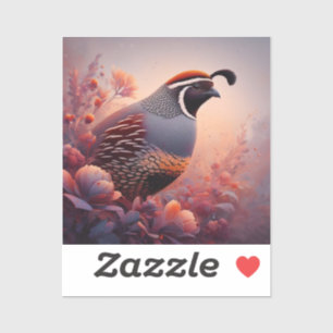 Sticker Faune Nature California Quail Bird