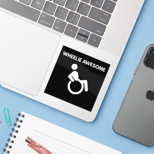 Sticker Fauteuil Roulant Génialement Cool