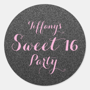 Sticker Faux Ombre 16 Parties scintillant rose noi