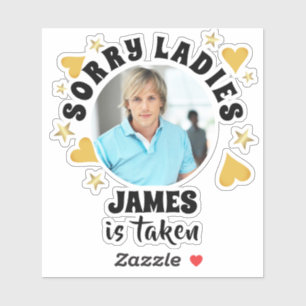 Sticker Faveur de fête de fiançailles personnalisée avec p