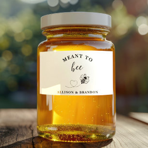 Sticker Faveur de mariage en miel `Meant to Bee`