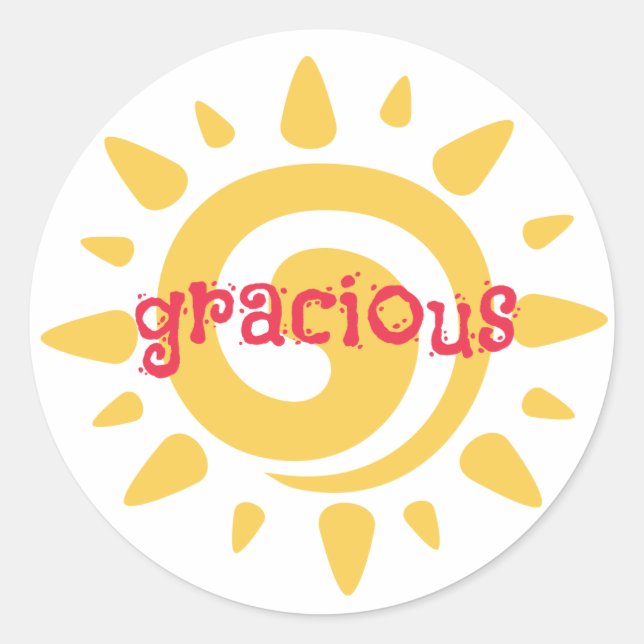Sticker Faveur Gracious Fête Anniversaire (Devant)