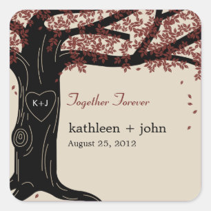Sticker Favor de mariage en chêne