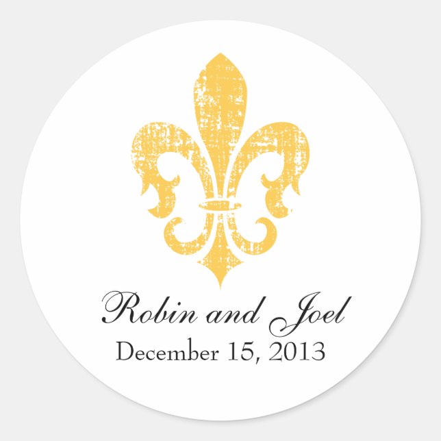 Sticker Favor de mariage | Nouvelle-Orléans | Or (Devant)