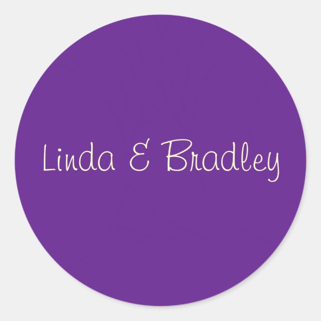 Sticker Favor de mariage violet et blanc (Devant)