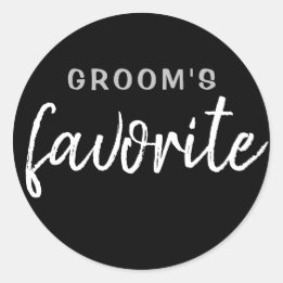 Sticker Favori Groom personnalisé Argent Noir