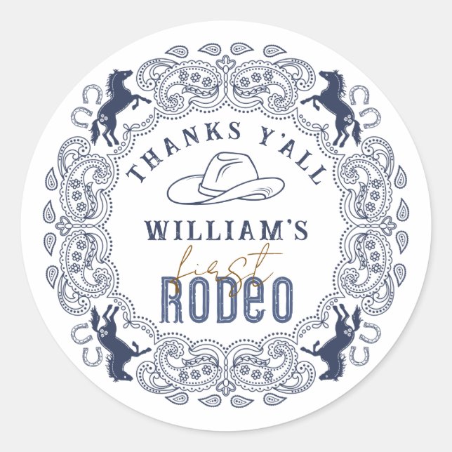 Sticker favori pour Anniversaire bleu marine - Wes (Devant)