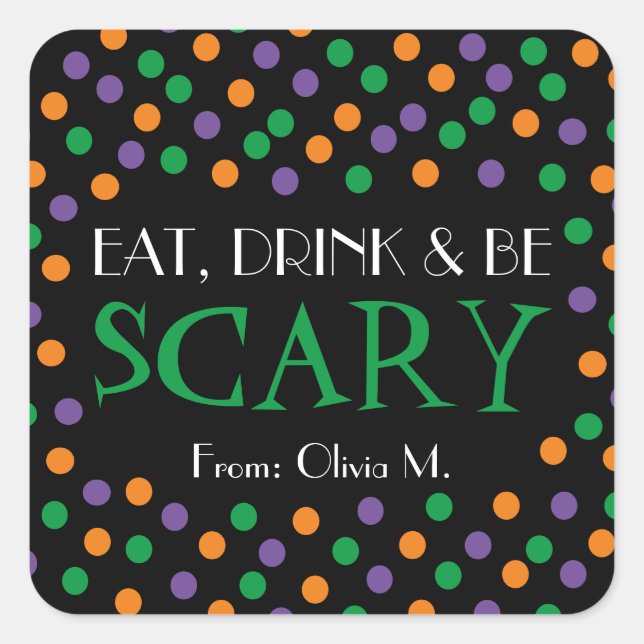 Sticker Favour Halloween ou Treat (Devant)
