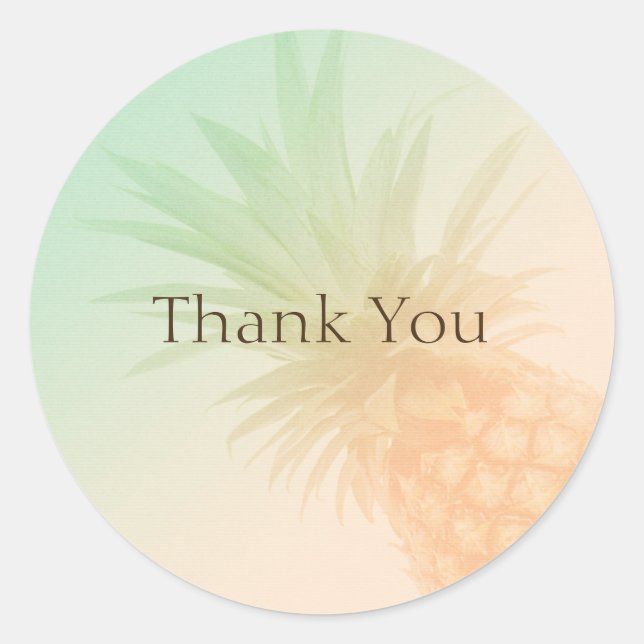 Sticker Favour Personnalisé Ananas (Devant)