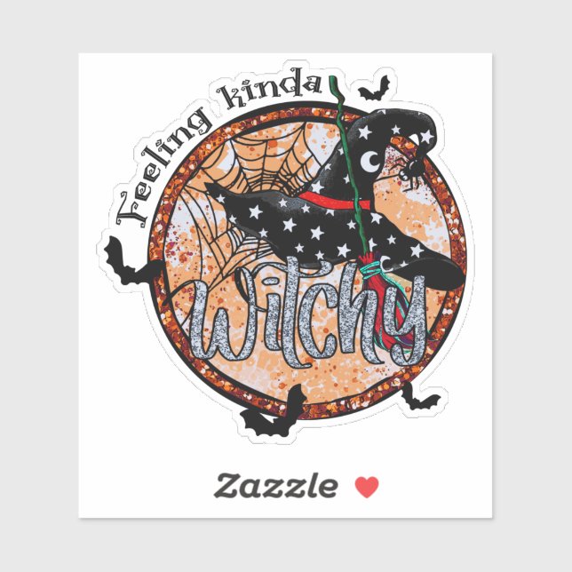 Sticker Feeling Kinda Witchy - Casquette de sorcière Hallo (Feuille)