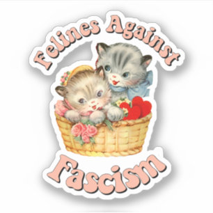 Sticker Felines contre le fascisme