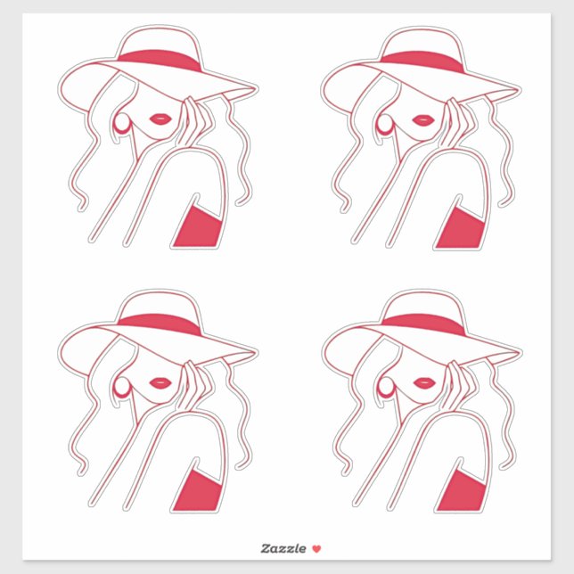 Sticker Femme (Feuille)