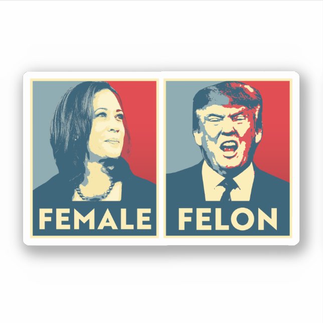 Sticker Femme contre Felon (Devant)