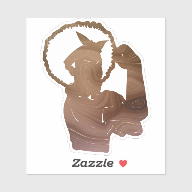 Sticker Femme noire forte Feministe Afro Justice sociale (Feuille)