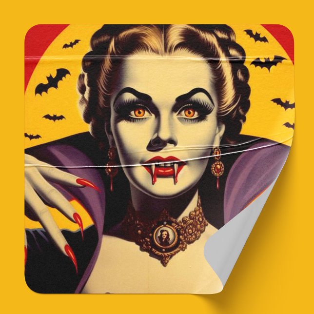 Sticker Femme vintage Vampire (Créateur téléchargé)