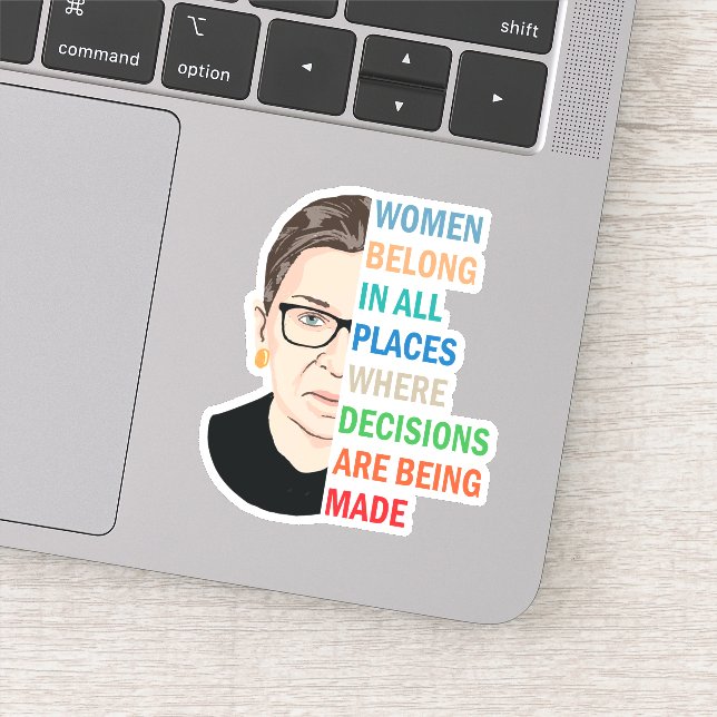 Sticker Femmes Appartenant À Tous Les Endroits Ruth Bader  (Détail)