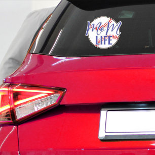 Sticker Fenêtre de voiture de baseball maman Vie Vinyl