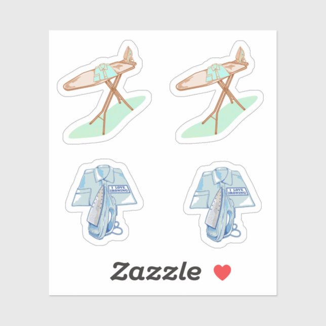 Sticker Fer et table à repasser (Feuille)