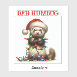 Sticker Ferret de Noël pour le malheur