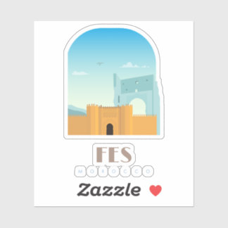 Sticker Fes ville Maroc Skyline