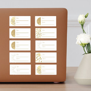 Sticker Festive 10pc Gold à partir de Noël cadeau de vacan