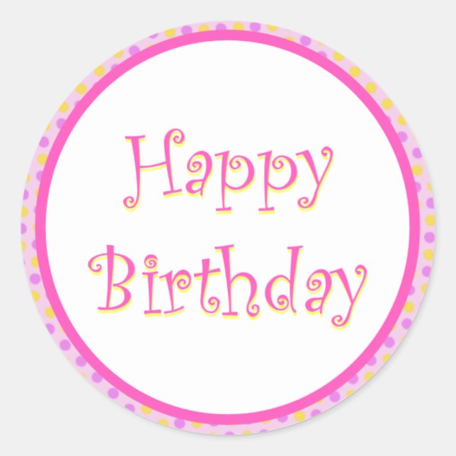 Sticker Festive Happy Birthday (Devant)