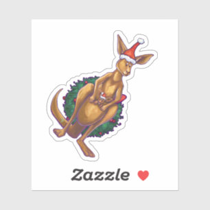 Sticker Festive Noël Kangaroo