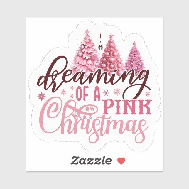 Sticker Festive Pink Christmas Joy (Feuille)