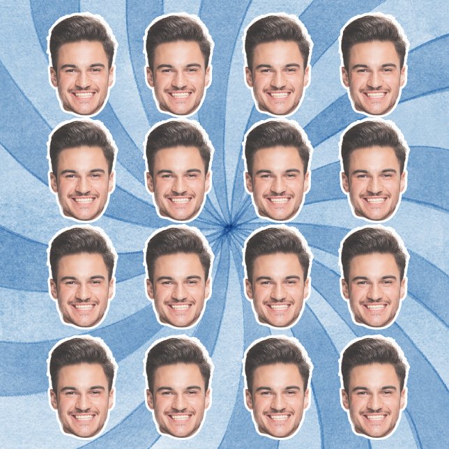 Sticker Fête Bachelorette Coupe-Visage Personnalisée Anniv (Créateur téléchargé)