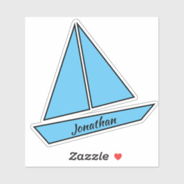 Sticker Fête d'anniversaire du bateau à voile