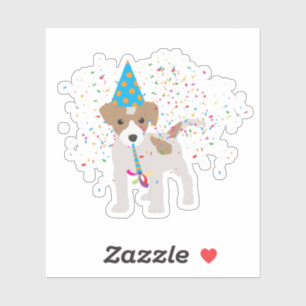 Sticker Fête de chien - Animaux Chiot ayant une fête