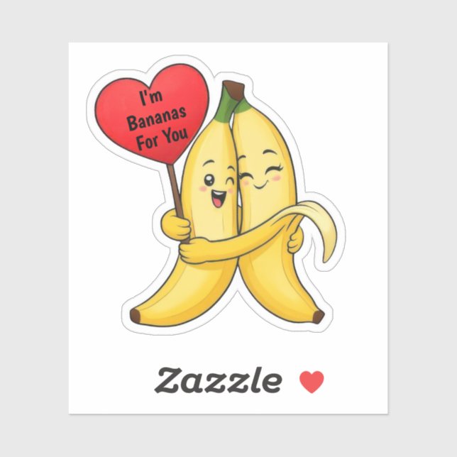 Sticker Fête de la Banana Valentine (Feuille)